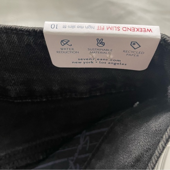 SEVEN7 NWT Black Denim Slim Fit Jeans Size 10 - Picture 11 of 12